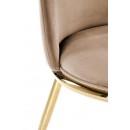 Стул HALMAR K460 бежевый/золотой